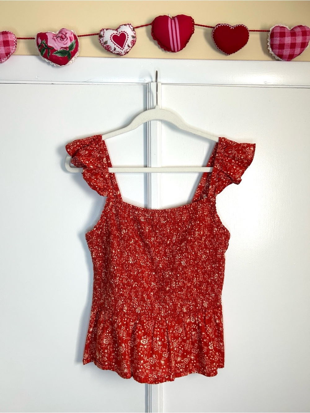 Madewell Floral Ruffle Tank